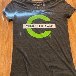 Mind the gap grey shirt size large
